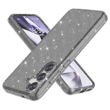 Coque Hybride Samsung Galaxy S25 - Série Stylish Glitter - Noire