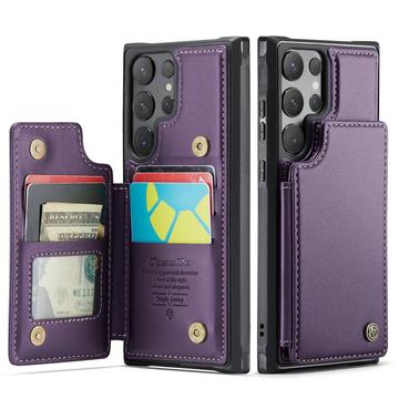 Étui Caseme C22 Samsung Galaxy S25 Ultra avec portefeuille de cartes protégé par RFID - Violet