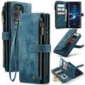Étui Portefeuille Samsung Galaxy S25 Ultra Multifonctionnel Caseme C30 - Bleu