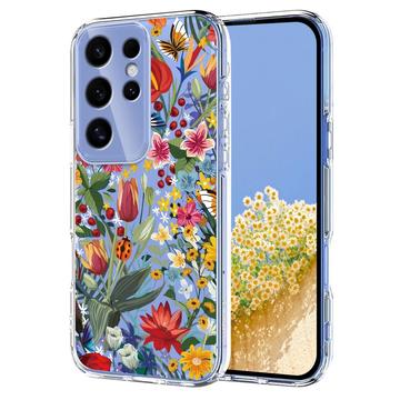 Coque Samsung Galaxy S25 Ultra en TPU à motif floral - Lys