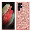 Coque Hybride Samsung Galaxy S25 Ultra - Série Glitter - Rose Doré