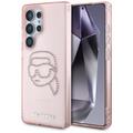 Coque Samsung Galaxy S25 Ultra Karl Lagerfeld Rhinestones Karl Head Logo - Rose