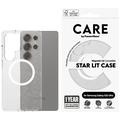 Coque Samsung Galaxy S25 Ultra PanzerGlass Care Star Lit - Compatible MagSafe - Blanc transparent