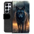 Étui Portefeuille Premium Samsung Galaxy S25 Ultra - Loup