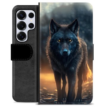 Étui Portefeuille Premium Samsung Galaxy S25 Ultra - Loup