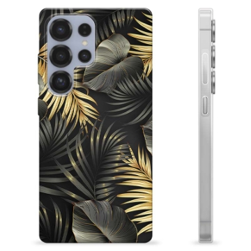 Coque Samsung Galaxy S25 Ultra en TPU - Feuilles Dorées