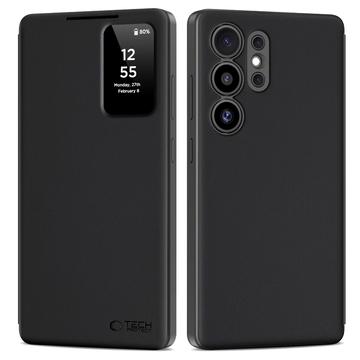 Étui à rabat intelligent Samsung Galaxy S25 Ultra Tech-Protect - Noir