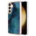 Coque Samsung Galaxy S25+ en TPU Marble Pattern Galvanisé IMD - Verte
