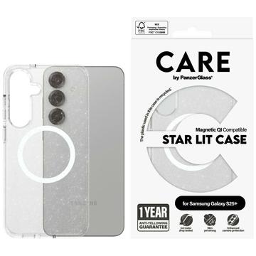 Coque Samsung Galaxy S25+ PanzerGlass Care Star Lit - Compatible MagSafe - Blanc transparent