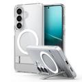 Coque MagSafe Samsung Galaxy S26 Spigen Ultra Hybrid S Mag avec béquille - Blanche / Claire