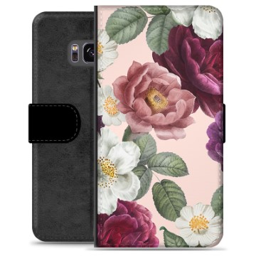 Étui Portefeuille Premium Samsung Galaxy S8+ - Fleurs Romantiques