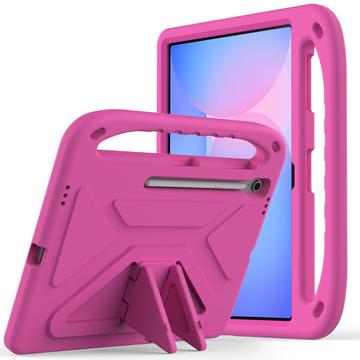 Coque Samsung Galaxy Tab S10 FE+ Antichoc Portative pour Enfants - Rose Vif