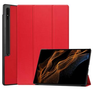 Étui à Rabat Smart Samsung Galaxy Tab S10 Ultra - Série Tri-Fold - Rouge