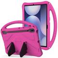 Coque Samsung Galaxy Tab S10+ Antichoc Portative pour Enfants - Rose Vif