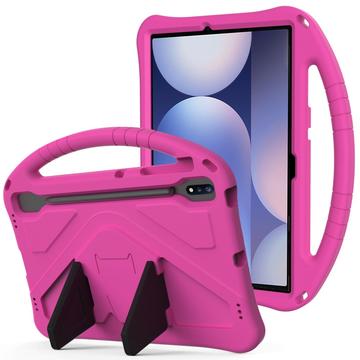 Coque Samsung Galaxy Tab S10+ Antichoc Portative pour Enfants - Rose Vif