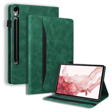 Etui Folio Samsung Galaxy Tab S11/S10 Lite/S10 FE/S9 FE/S9/S8/S7 Business Style - Vert