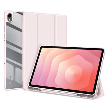 Étui à Rabat Samsung Galaxy Tab S11 Tri-Fold Intelligente Dux Ducis Toby - Rose Clair