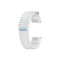 Samsung Galaxy Watch 4/4 Classic/5/5 Pro/6/6 Classic/7/FE Bracelet en tissu - M/L - Blanc / Bleu
