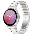 Bracelet en Acier Inoxydable Samsung Galaxy Watch4/Watch4 Classic/Watch5/Watch6 - Blanche Perle / Argenté