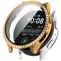 Coque Samsung Galaxy Watch7 en Décorative Strass avec Protecteur d'écran - 44mm - Doré