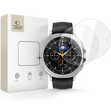 Protecteur d\'écran en verre trempé Samsung Galaxy Watch8 Classic Tech-Protect Glass Fit+ - 46mm - 2 Pcs. - Clair