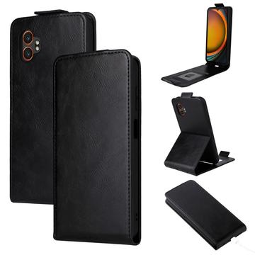 Étui à rabat vertical Samsung Galaxy XCover7 Pro avec support - Noir