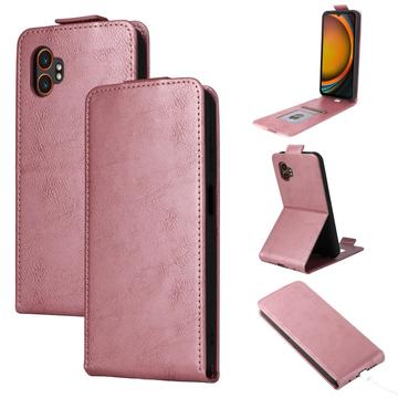 Étui à rabat vertical Samsung Galaxy XCover7 Pro avec support - Rose Doré