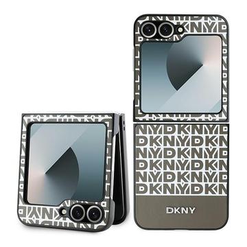 Coque Samsung Galaxy Z Flip6 DKNY Repeat Pattern Bottom Stripe - Compatible MagSafe - Marrone