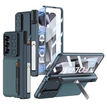 Étui hybride magnétique Samsung Galaxy Z Fold6 GKK avec porte-cartes et glissière pour appareil photo