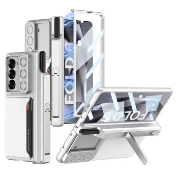 Étui hybride magnétique Samsung Galaxy Z Fold6 GKK avec porte-cartes, glissière pour appareil photo