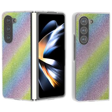 Coque hybride Samsung Galaxy Z Fold6 Texture Strass - Imagée