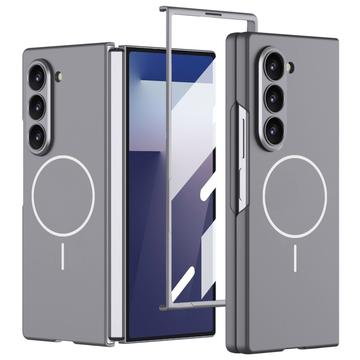 Étui mince magnétique Samsung Galaxy Z Fold7 GKK avec protection d\'écran en verre trempé - Gris