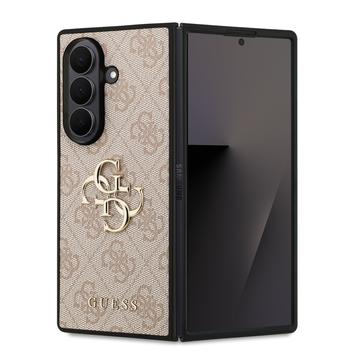 Coque Hybride Samsung Galaxy Z Fold7 Guess 4G Big Metal Logo - Rose