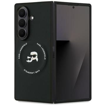 Étui magnétique Samsung Galaxy Z Fold7 Karl Lagerfeld Karl and Choupette Heads - Noir