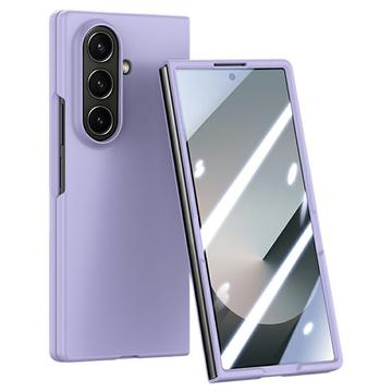 Coque Samsung Galaxy Z Fold7 en plastique avec protecteur d\'écran extérieur en verre trempé - Violete
