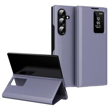 Étui à rabat Samsung Galaxy Z Fold7 Smart Clear View avec fente pour carte - Gris Violet