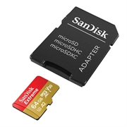 Carte mémoire SanDisk Extreme microSDXC UHS-I U3 SDSQXAH-064G-GN6AA - 64 Go