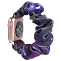 Bracelet Apple Watch Series Ultra 2/Ultra/9/8/SE (2022)/7/SE/6/5/4/3/2/1 Scrunchie - 49mm/45mm/44mm/42mm - Violet Foncé