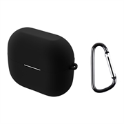 Étui Samsung Galaxy Buds3/Buds3 Pro en Silicone avec Mousqueton - Noir