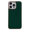 Coque iPhone 14 Pro Max Revêtue de Cuir - Série Silky - Vert