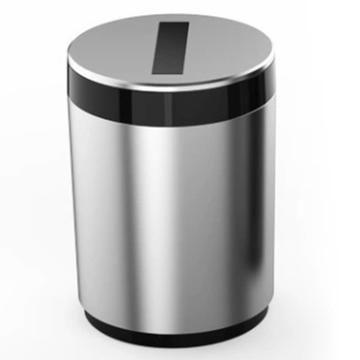 Cendrier de voiture intelligent à infrarouge avec ouverture/fermeture automatique et lumière LED - Argent