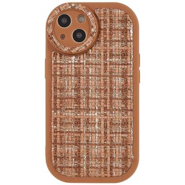 Coque iPhone 14 Plus en TPU Canvas - Marron