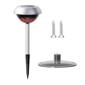 Lampe de projection solaire Tournesol F10 pour le jardin et le patio - Argent