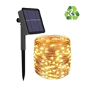 Guirlandes Lumineuses Solaires Étanches IP67 à LED - 12m - Jaune