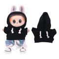 Sweat à capuche pour mini-figure Labubu 17cm - Noir