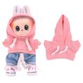 Sweat à capuche pour mini-figure Labubu 17cm - Rose