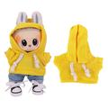 Sweat à capuche pour mini-figure Labubu 17cm - Jaune