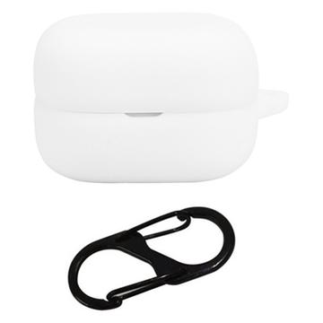 Étui Sony LinkBuds Open en Silicone avec Mousqueton - Blanc