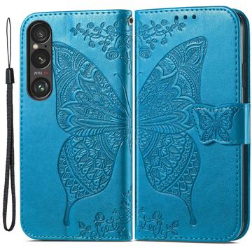 Étui Portefeuille Sony Xperia 1 VI - Série Butterfly - Bleu