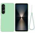 Coque Sony Xperia 1 VII en silicone liquide avec dragonne